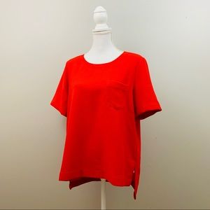 Madewell | Red Industry Button Back Top